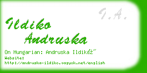 ildiko andruska business card